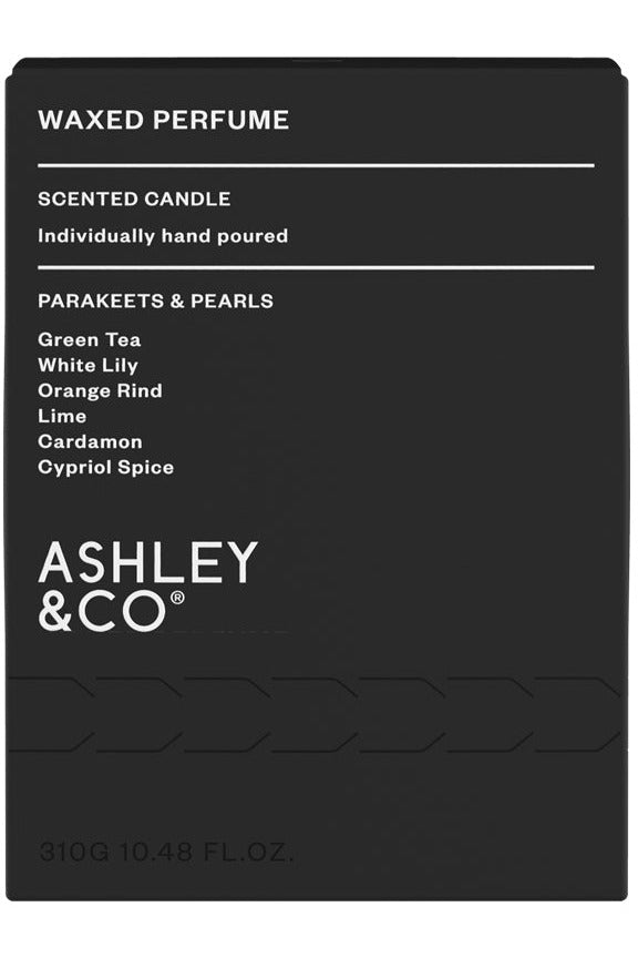 Waxed Perfume | Natural Blend Candle Candles Blossom & Gilt,Bubbles & Polkadots,Parakeets & Pearls,Tui & Kahili Ashley & Co