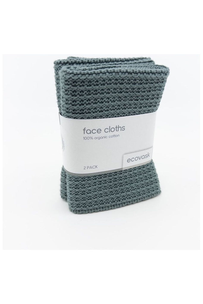 Face Cloth 2 Pack | Sea Foam Towels + Cloths ecovask