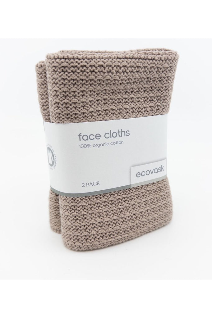 Face Cloth 2 Pack | Hummus Towels + Cloths ecovask