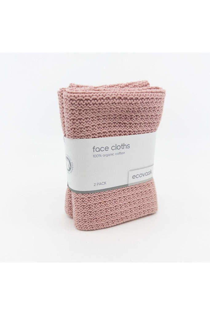Face Cloth 2 Pack | Demi Pink Towels + Cloths ecovask