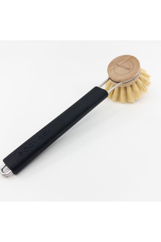 Dish Brush Tampico Head | Black Cleaning + Brushware ecovask