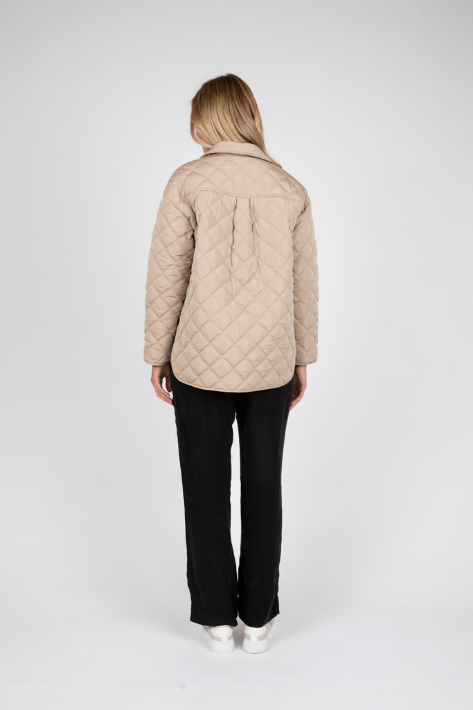 Marlow Aspen Quilted Shacket Natural