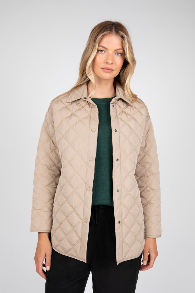 Marlow Aspen Quilted Shacket Natural