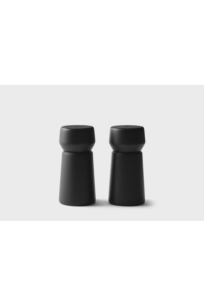Amsterdam 2 Piece Salt + Pepper Grinder Set  | Black Salt + Pepper Grinders Crushgrind