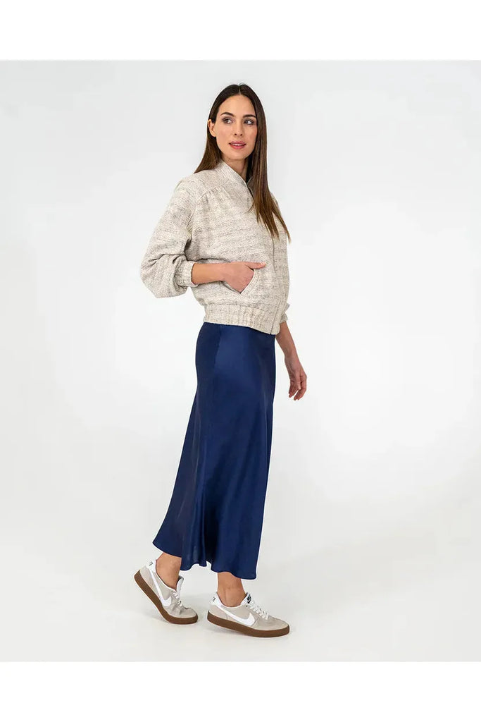 Arlington Milne Frankie Bomber Jacket Metallic Tweed