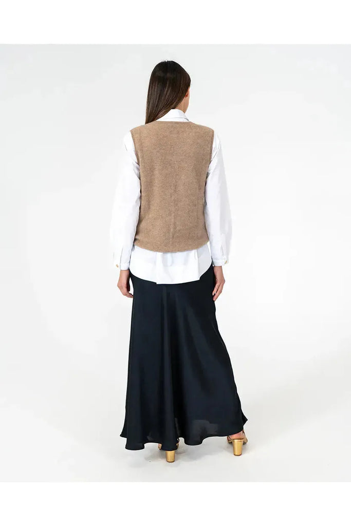 Arlington Milne Josephine Bias Cut Skirt Black