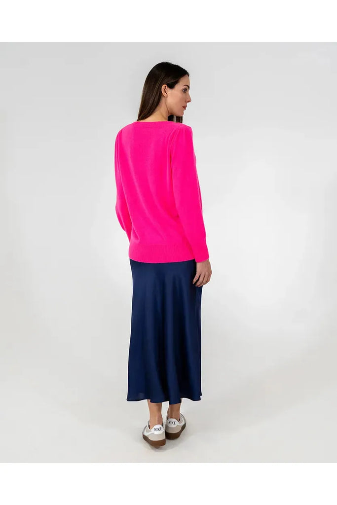 Arlington Milne Josephine Bias Cut Skirt Navy