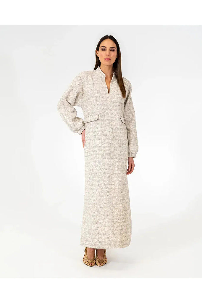 Arlington Milne Neville Maxi Dress Metallic Tweed