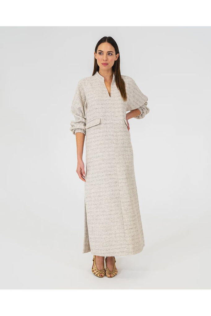 Arlington Milne Neville Maxi Dress Metallic Tweed