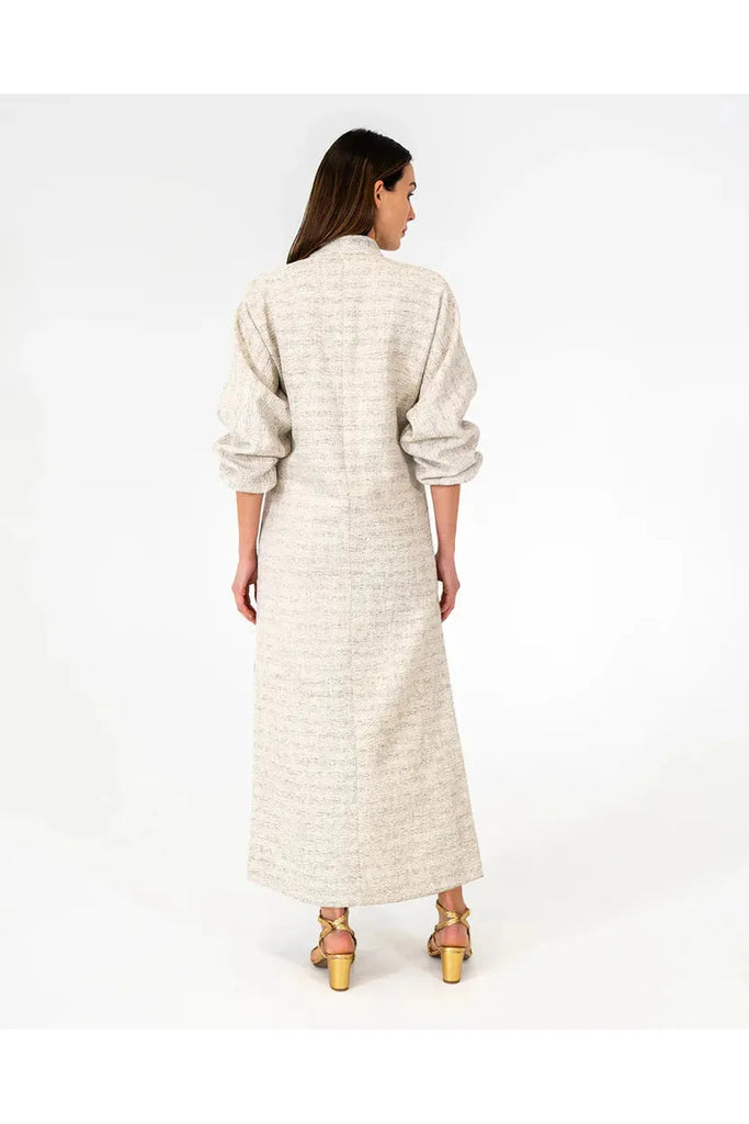 Arlington Milne Neville Maxi Dress Metallic Tweed