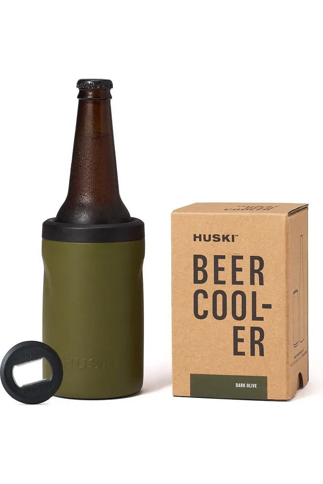 Beer Cooler 2.0 | 4 Finishes Beer + Wine Coolers + Cool Tumblers Dark Olive Huski