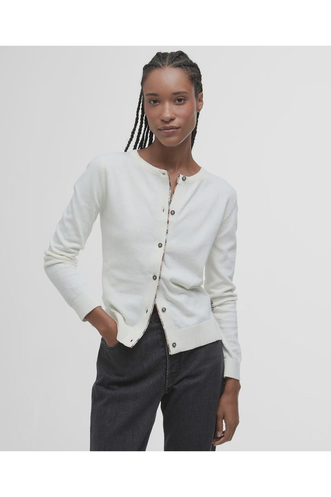 Barbour Bredon Knitted cardigan Cloud Hessian