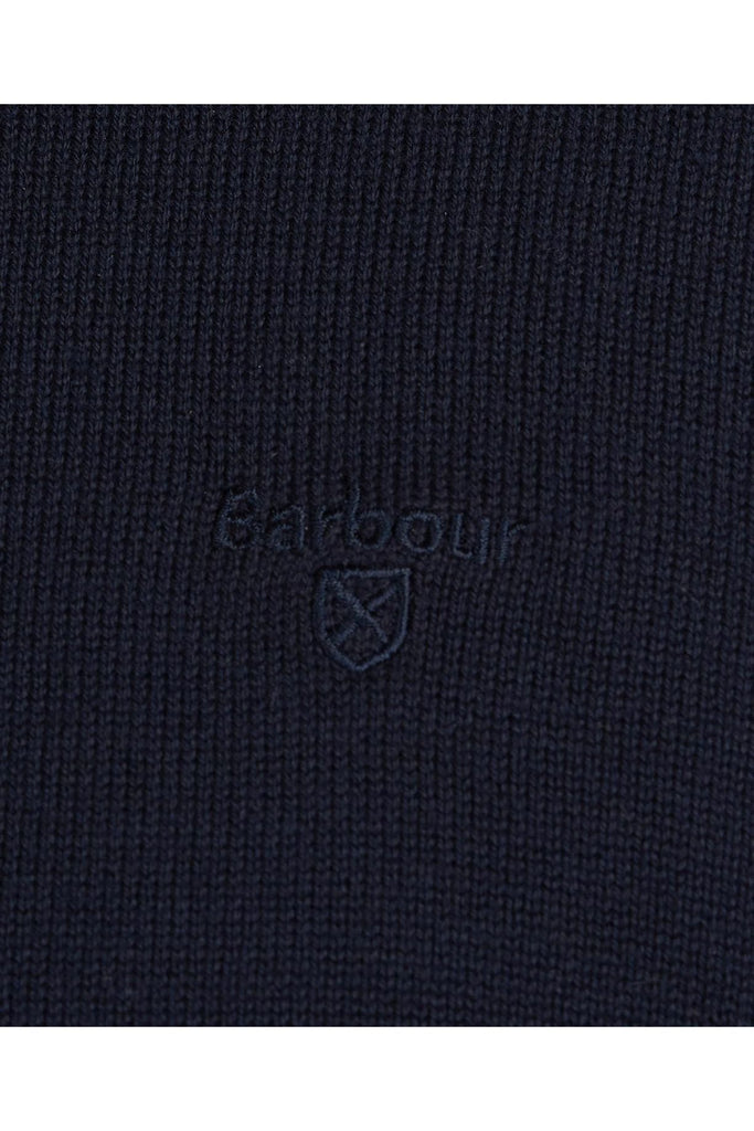 Barbour Half Zip Knitted Cotton Jumper Navy
