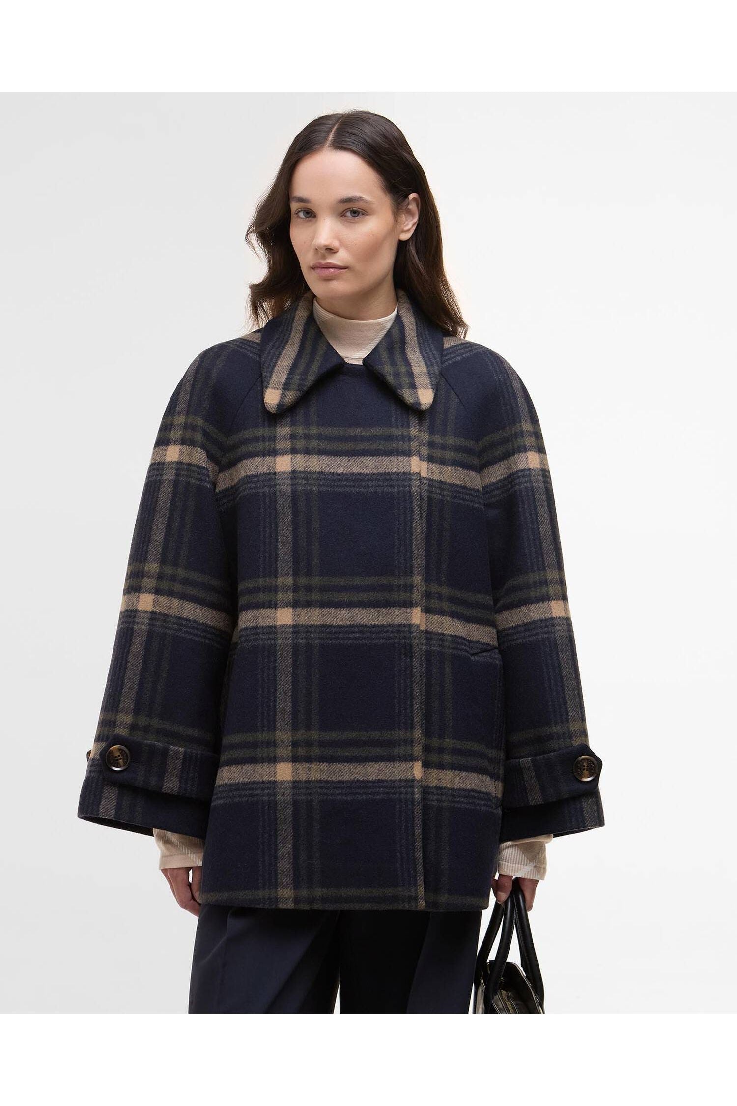 Barbour-Tara-Wool-Coat-Navy-