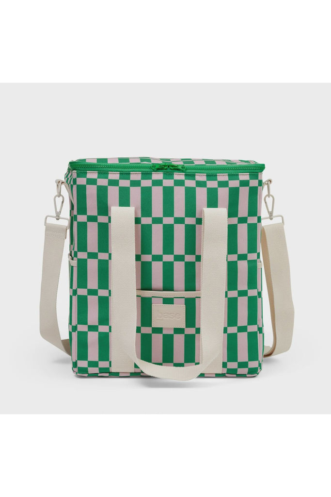 Cooler Bag | Cool Base | Apple Green + Soft Pink Checks Cooler Bags + Boxes Base Supply