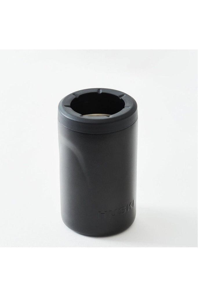 Huski Black Beer Cooler Black on a white background.