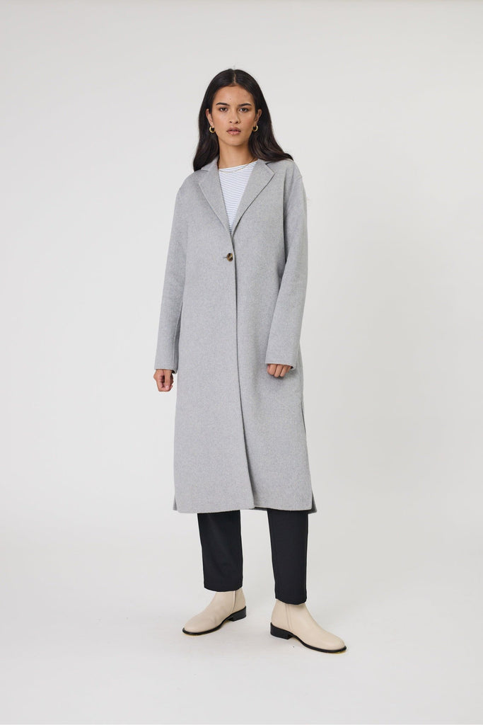 Marlow Blaze Wool Coat Grey Marle