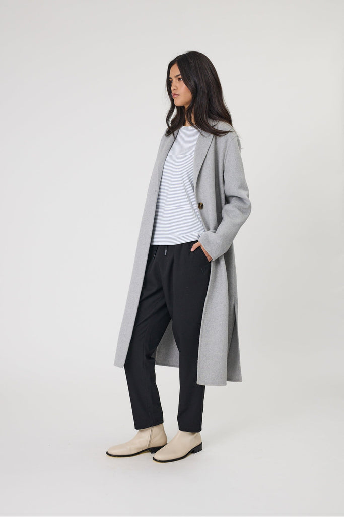 Marlow Blaze Wool Coat Silver Marle