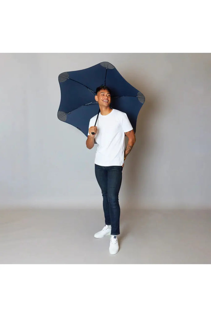 Blunt | Classic Umbrella Navy Male model shot | Crisp Home + Wear