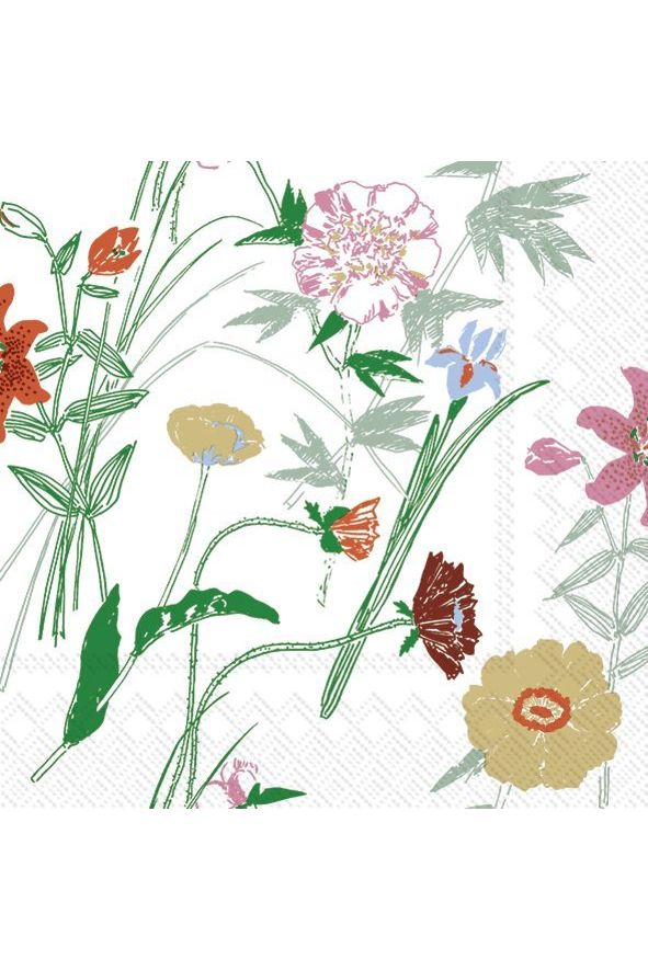 Cocktail Paper Napkin | Marimekko Puutarhakutsut Paper Napkins IHR