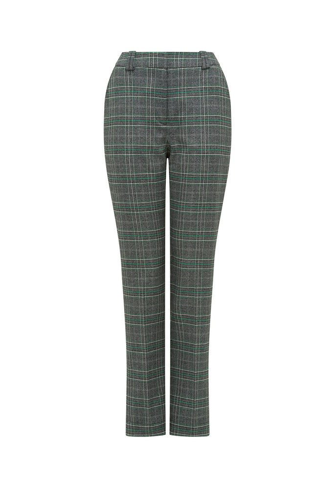 Cable Melbourne Lennon Check Pant Green