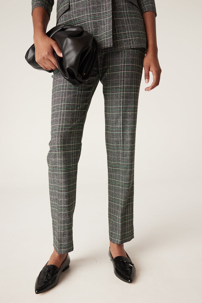 Cable Melbourne Lennon Check Pant Green