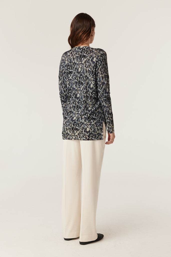 Cable Melbourne Superfine Merino Print Jumper | Animal