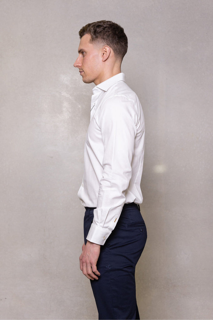 Cutler & Co Andre long Sleeve White Shirt