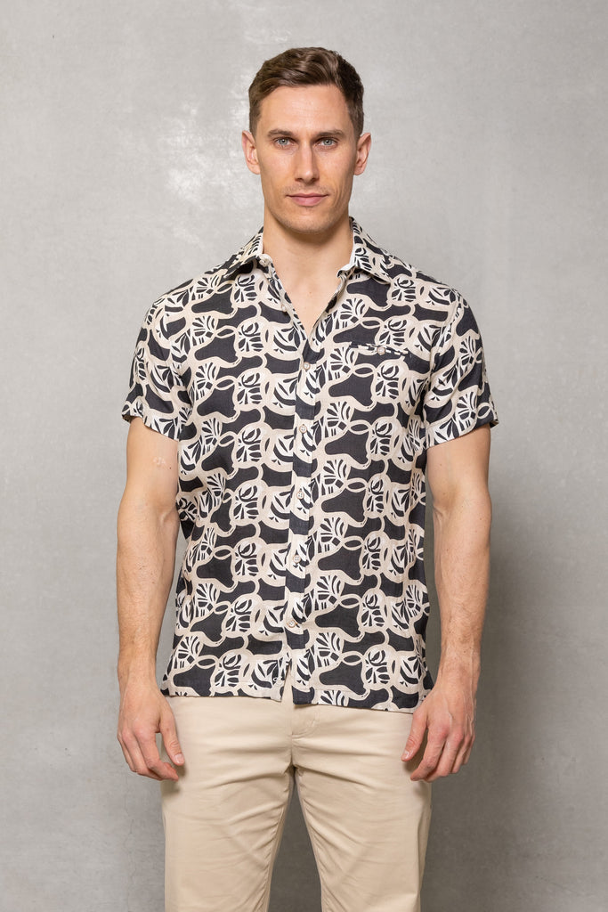 Cutler & Co Ian Short Sleeve Shirt Sambuca