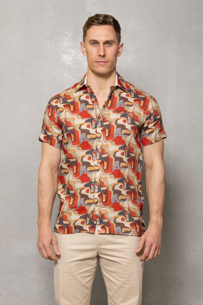 Cutler & Co Ian Short Sleeve shirt Sahara