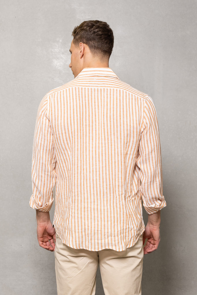 Blake Linen Shirt | Burnt Orange Mens Shirts M,L,XL,2XL Cutler & Co