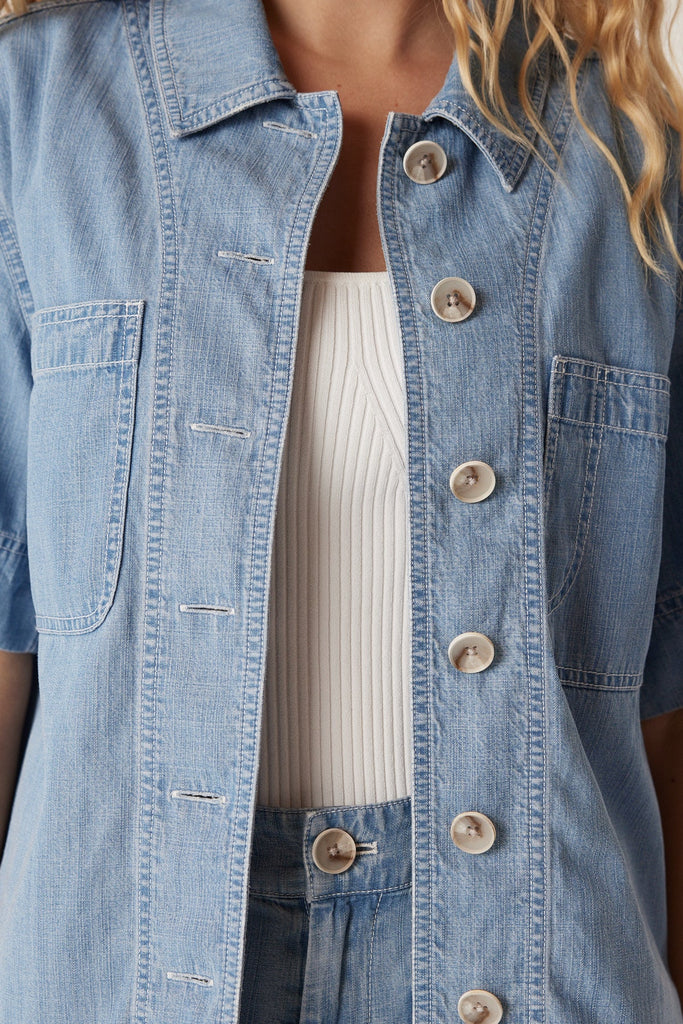 Cable Melbourne Ellie Top chambray