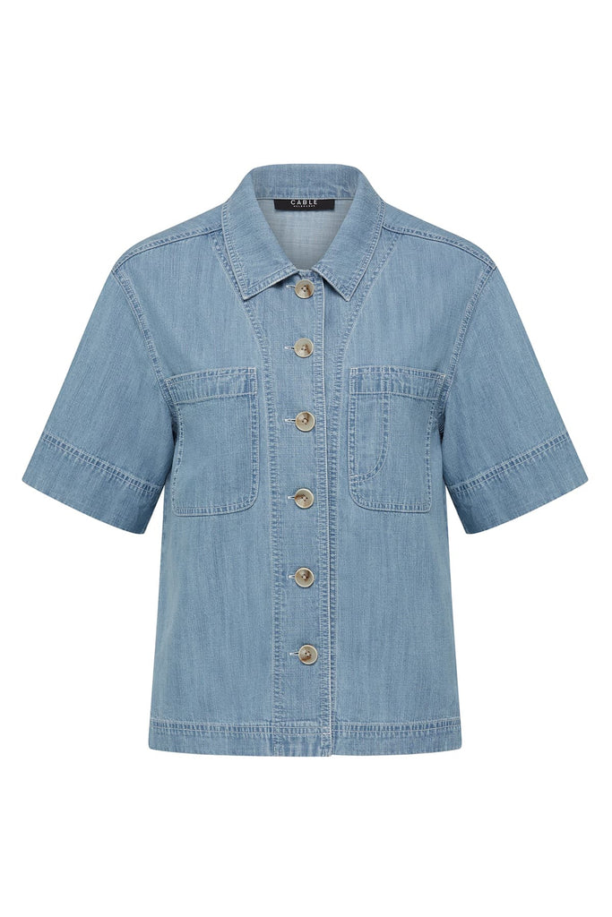 Cable Melbourne Ellie Top chambray