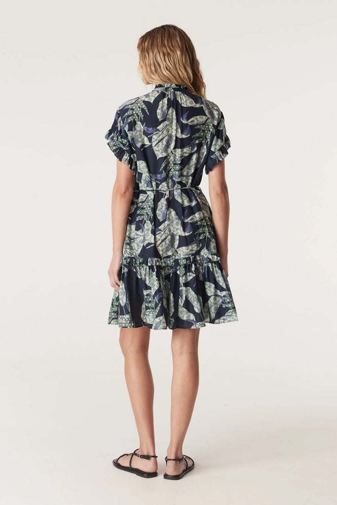 Cable Melbourne Havana Frill Dress Navy Floral