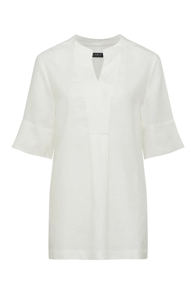 Cable Melbourne Hayward Linen Blouse White