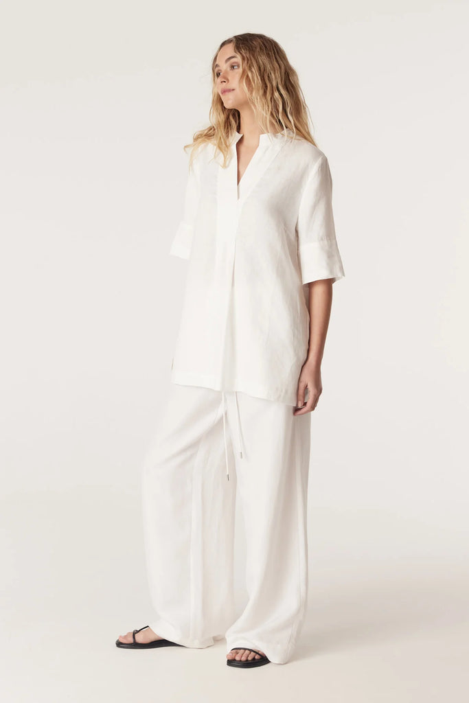 Cable Melbourne Hayward Linen Blouse White