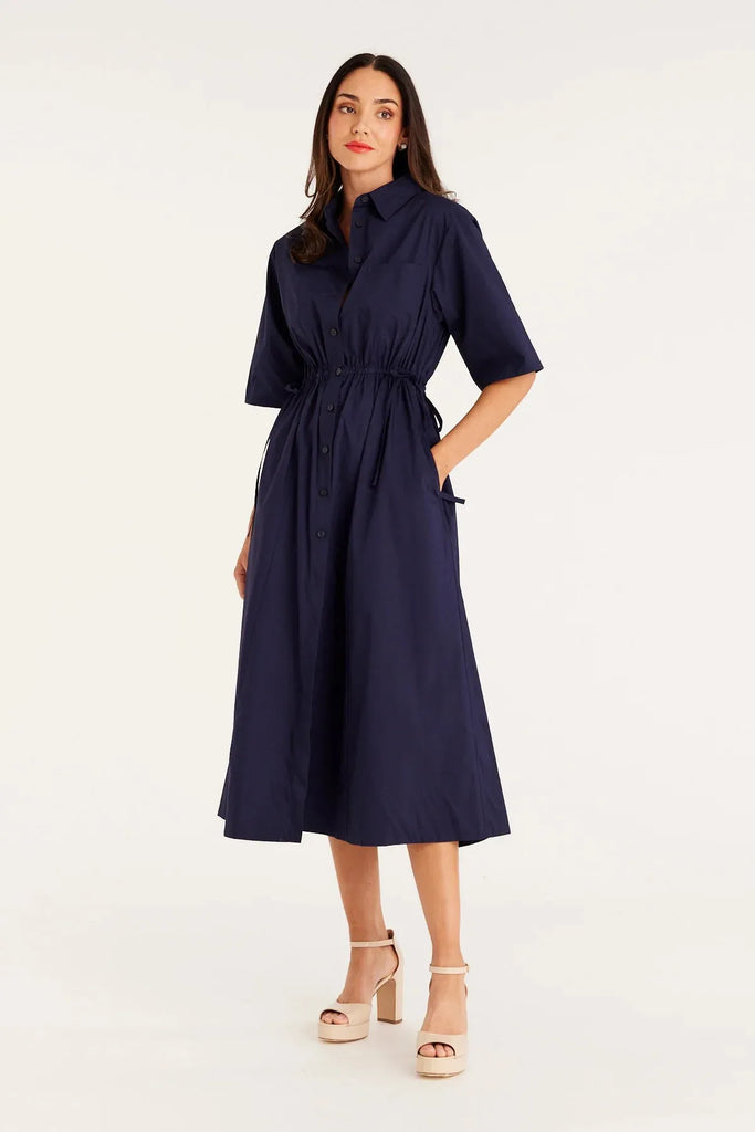 Cable Lucy Shirt dress Navy Mid Length