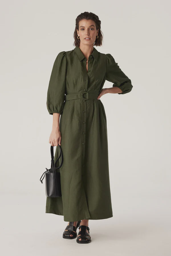 Manly Midi Dress | Olive Midi Dress 8,10,12,14 Cable Melbourne