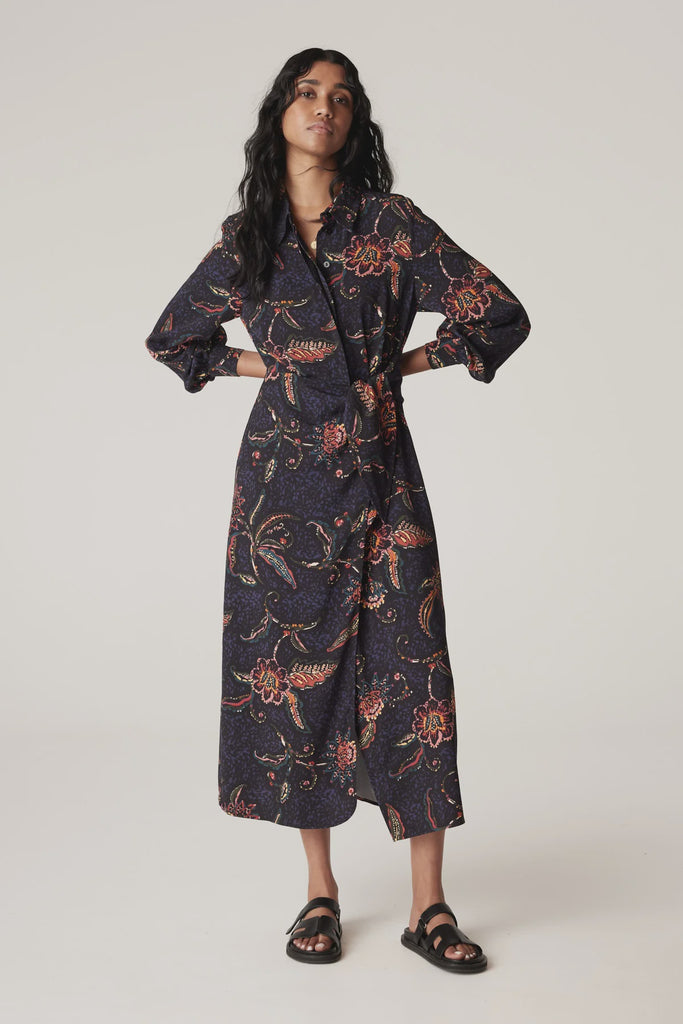 Cable Pascal Shirt dress Floral Print on model