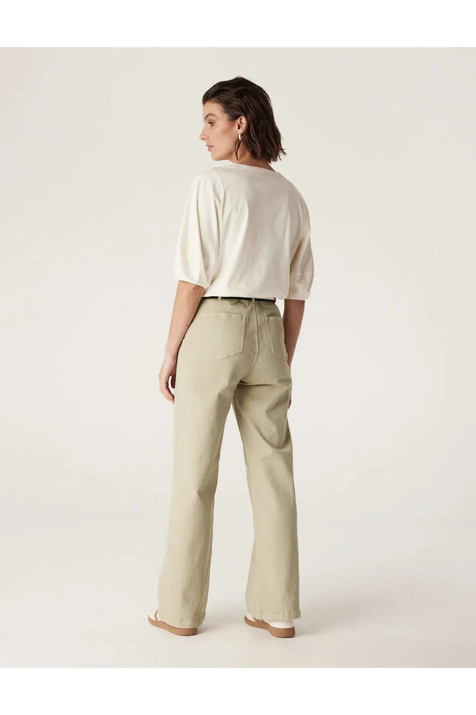 Cable Melbourne Pima Lantern Sleeve Top Cream