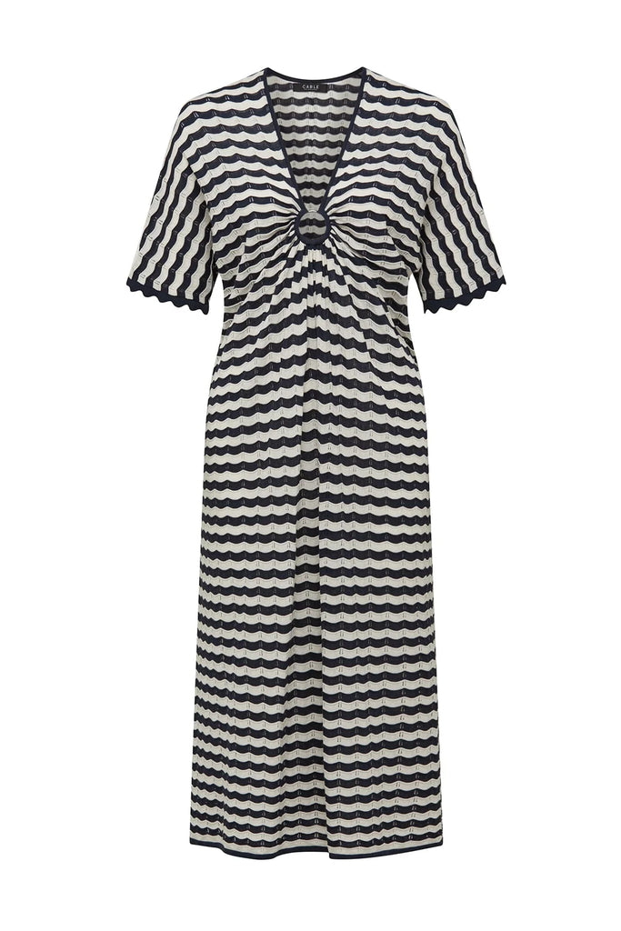 Cable Melbourne Riviera Knit dress Navy Stripe