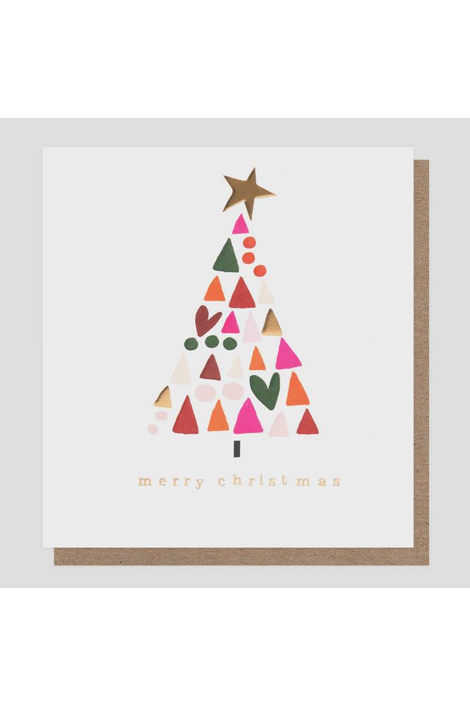 Greeting Card | Geo Shaped Christmas Tree Christmas Greeting Cards Caroline Gardner