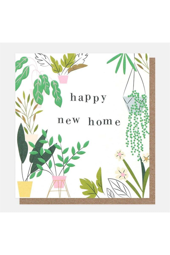 Greeting Card | Happy Pot Plants New Home Greeting Card Caroline Gardner