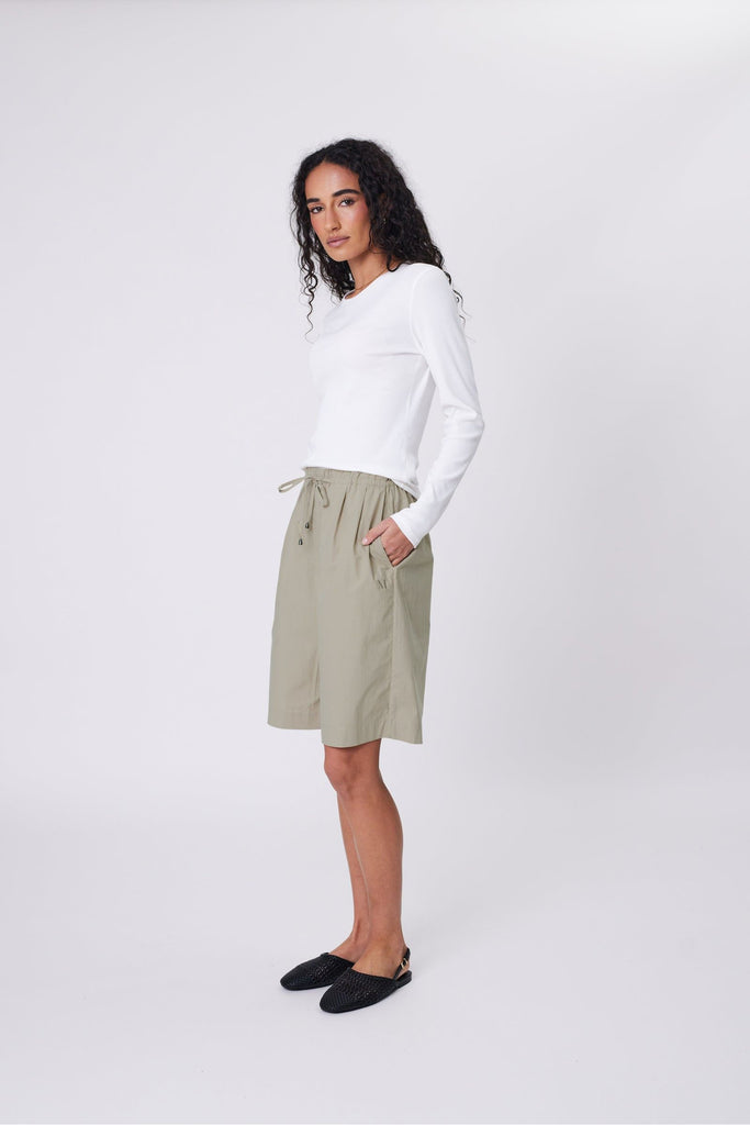 Marlow Cascade Longline Short  Hummus