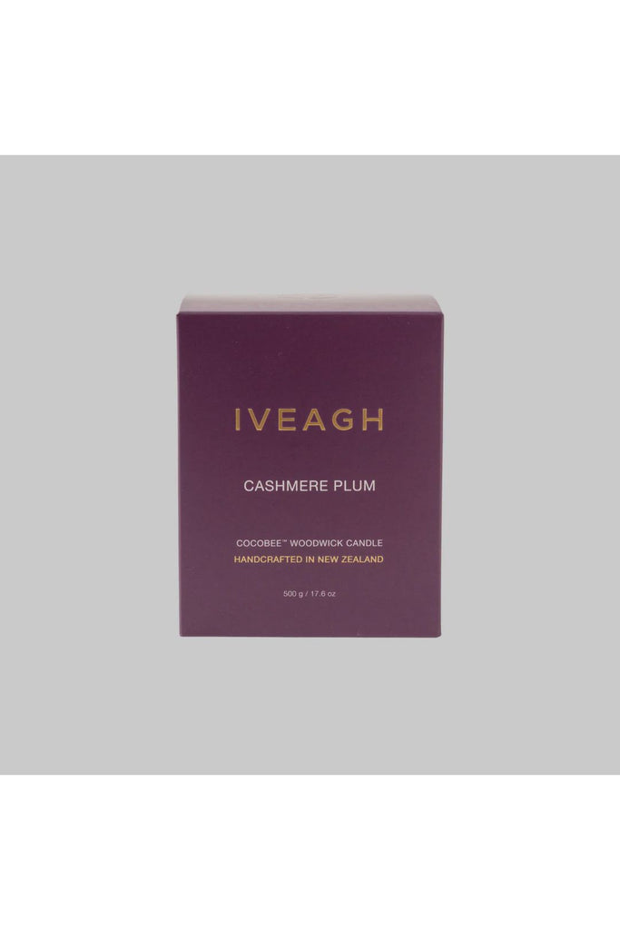 Cocobee Woodwick Candle | Cashmere Plum Candles Iveagh