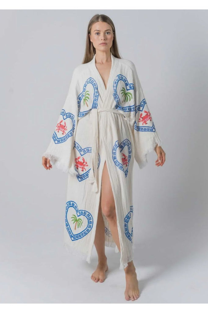 Long Robe | Natural | Palm + Crab Robes Cie Cie + Co