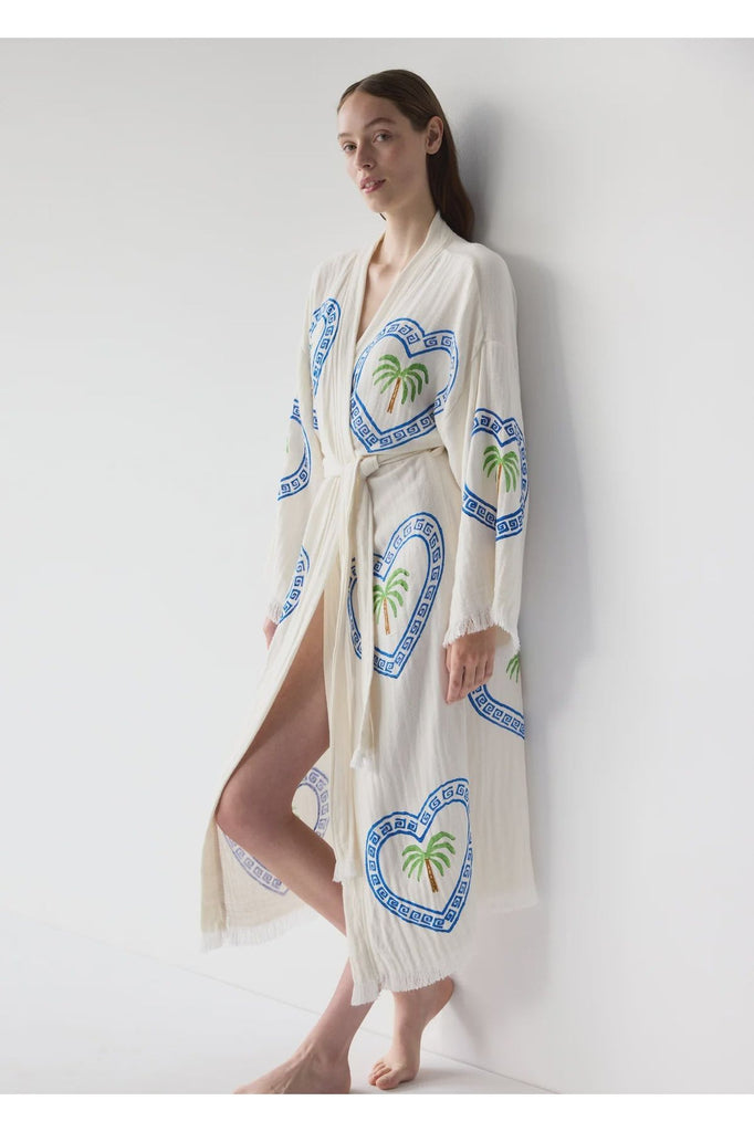 Long Robe | Natural | Palm Tree Robes Cie Cie + Co