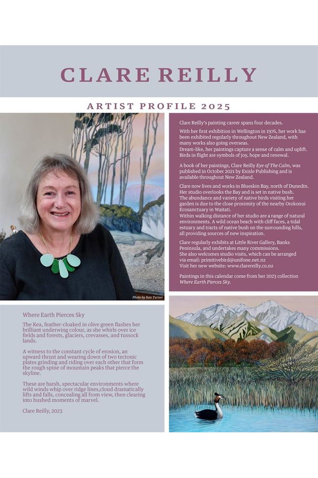 Clare Reilly 2025 Wall Calendar Artist Profile