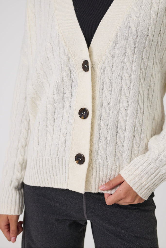Marlow Copenhagen Cable Cardigan Ecru