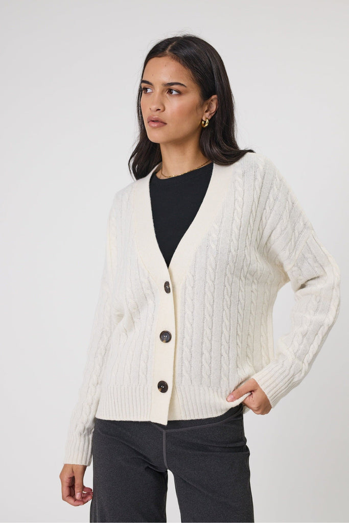 Marlow Copenhagen Cable Cardigan Ecru